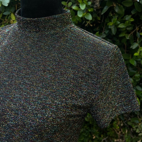Dark rainbow glitter Y2K mini shift dress - Picture 2 of 4